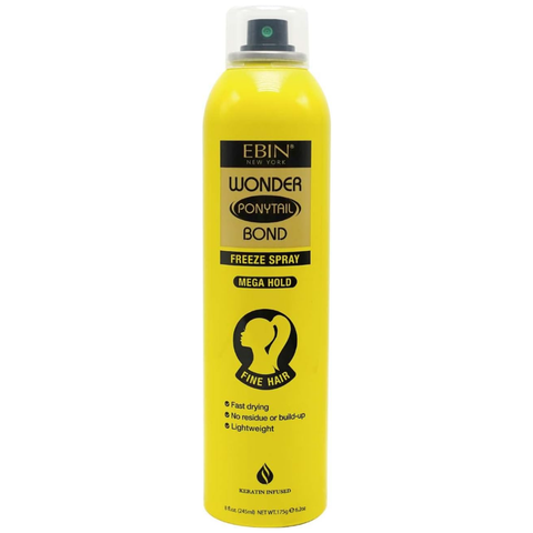 EBIN New York Wonder Ponytail Bond Freeze Spray – Mega Hold 245ml