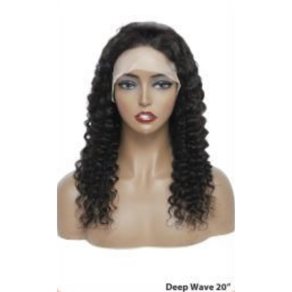Ei 100% Brazilian Human Hair 13x4 Swiss Lace Frontal Wig Deep Wave 20