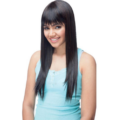 Impression Synthetic Hand Made Long Straight Bangs Hair Wig - Alexandra