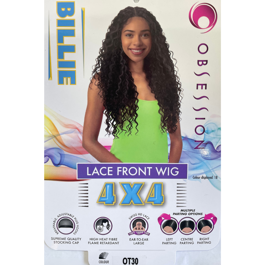 Obsession Synthetic Swiss HD 4x4 Lace Front Free Part Curly Hair Wig - Billie