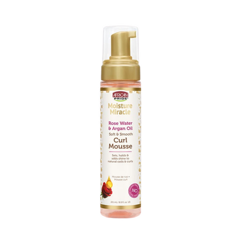 African Pride Moisture Miracle Rose Water & Argan Oil Curl Mousse 8.5oz