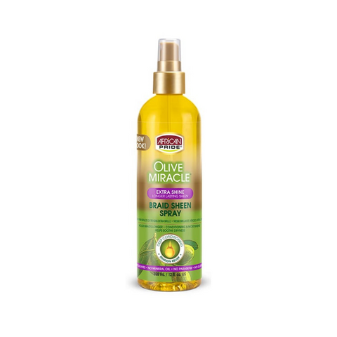 African Pride Olive Miracle Braid Sheen Spray 12oz