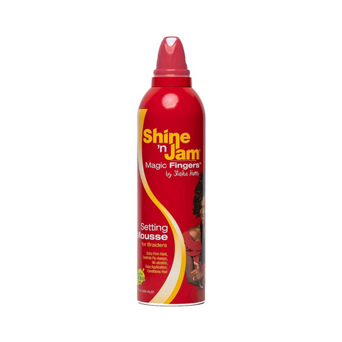 Ampro Shine N’ Jam Magic Fingers Setting Mousse for Braiders 12oz