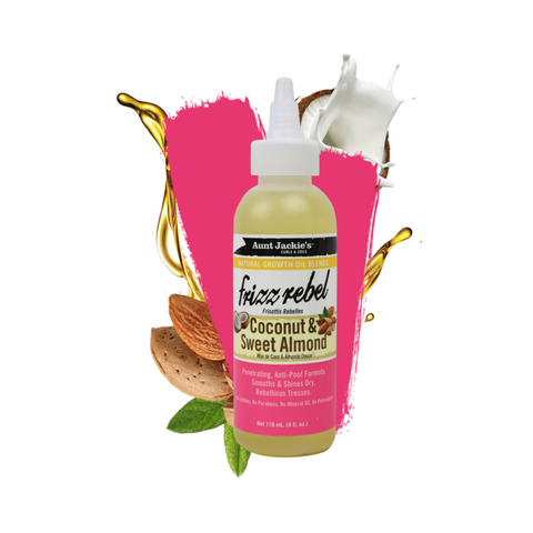Aunt Jackie's Growth Oil Frizz Rebel Coconut & Sweet Almond 4oz