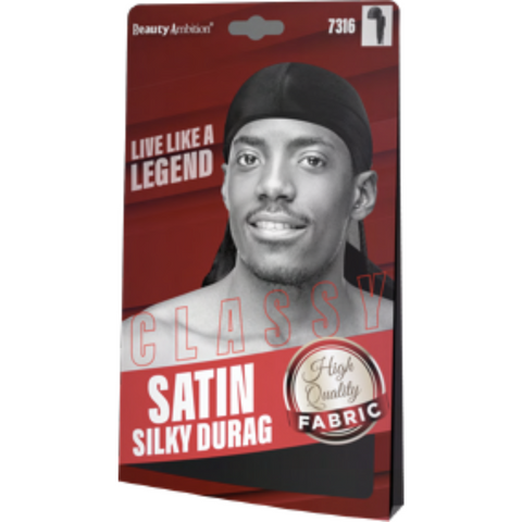 Beauty Ambition Black Satin Silky Durag 7316