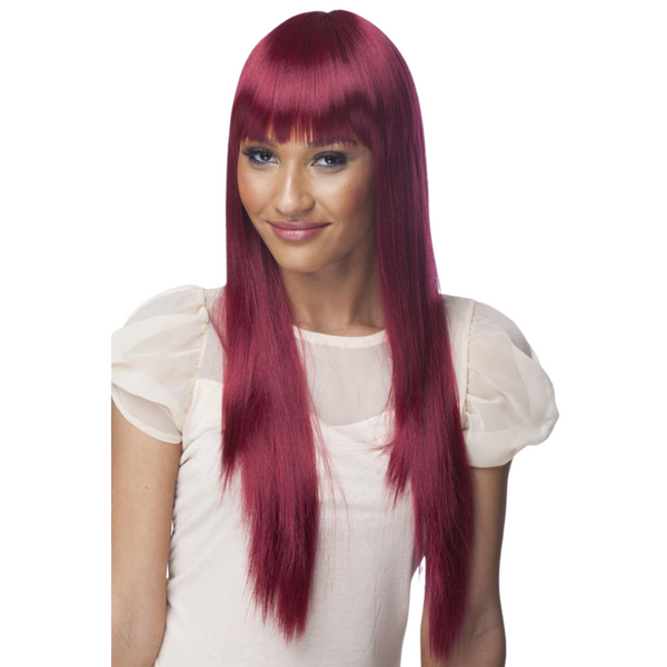 Cherish Synthetic Straight Long with Bangs Hair Wig - Coco