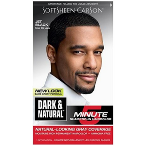 Dark and Natural 5 Minute Shampoo In Permanent Men's Hair Color Jet Black