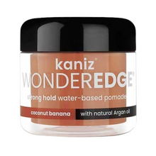 Load image into Gallery viewer, Kaniz Wonder Edge Coconut Banana Strong Hold Water Based Pomade With Natural Argan Oil 4oz
