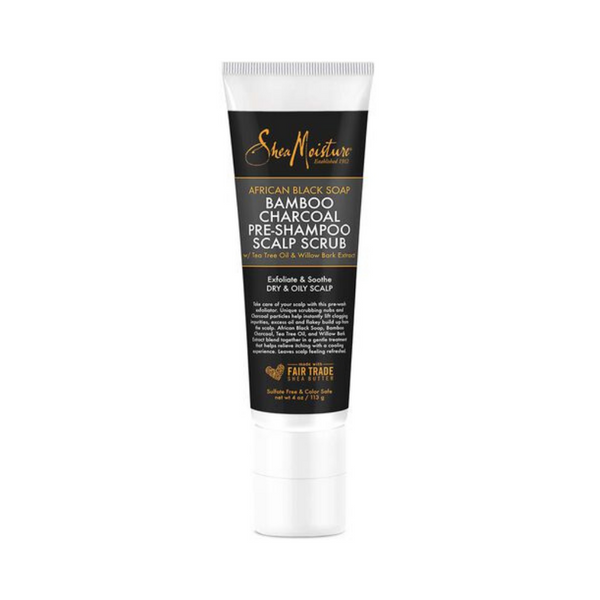 Shea Moisture African Black Soap Pre Shampoo Scalp Scrub Tube 4oz