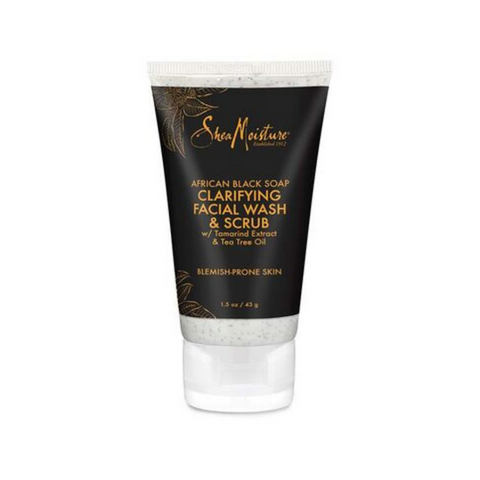 SheaMoisture African Black Soap Clarifying Facial Wash & Scrub 4oz
