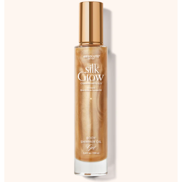Absolute New York Silk Glow Body Shimmer Oil Gel - Champagne Gold 100ml