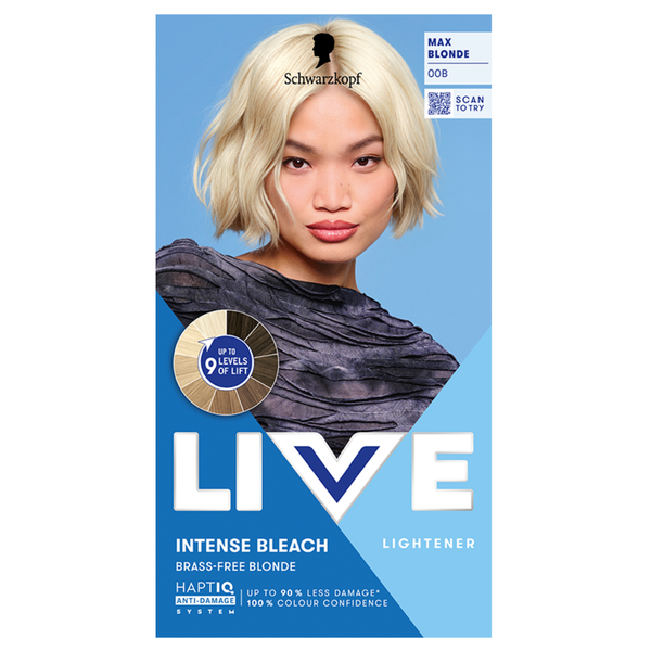 Schwarzkopf LIVE Intense Bleach 00B Max Blonde Permanent Lightener