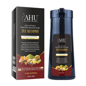 AHU Natural Instant Black Hair Dye Shampoo 500ml