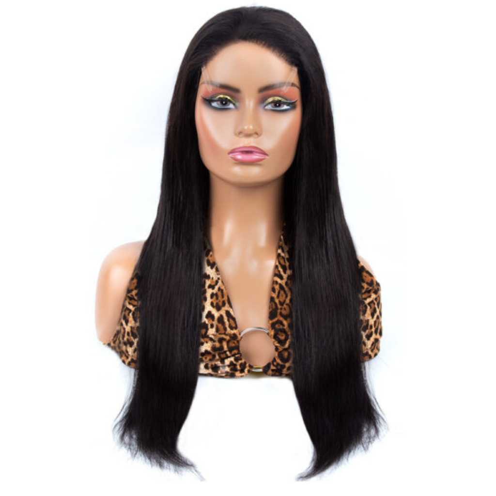 Natural Black 5X5 HD Lace Closure 100% Human hair Wig Straight Natural Black 180% Density