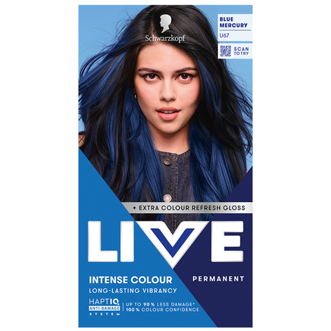Schwarzkopf LIVE Intense Colour U67 Blue Mercury Permanent Hair Dye