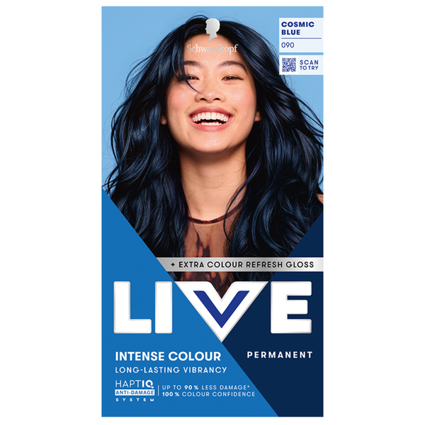 Schwarzkopf LIVE Intense Colour 090 Cosmic Blue Permanent Hair Dye