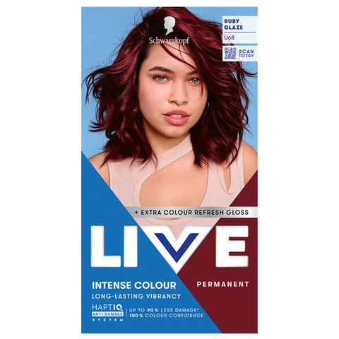 Schwarzkopf LIVE Intense Colour U68 Ruby Glaze Permanent Hair Dye