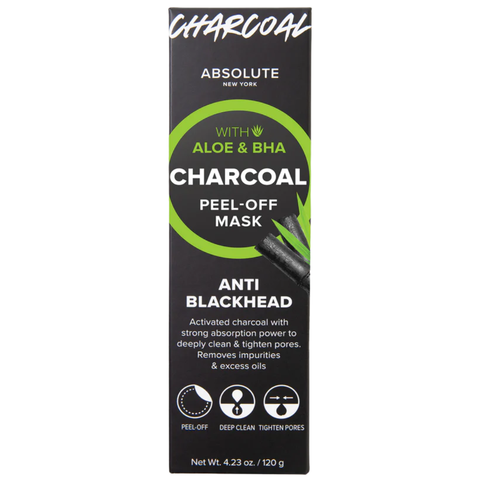 Absolute New York Charcoal Peel-Off Mask with Aloe & BHA – 120g