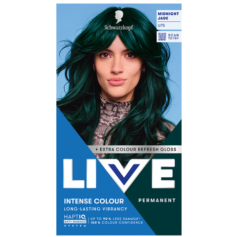 Schwarzkopf LIVE Intense Colour U75 Midnight Jade Permanent Hair Dye