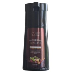 AHU Natural Instant Brown Hair Dye Shampoo 500ml – 3-in-1 Herbal Grey Coverage