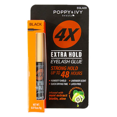 Poppy & Ivy 4X Extra Hold Eyelash Glue Black – Long-Lasting Lash Adhesive 5g