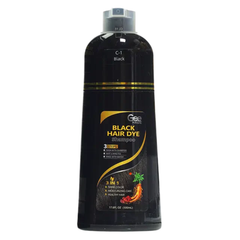 GeeMagic Black Hair Dye Shampoo 500ml – 3 in 1 Instant Hair Colour Shampoo Black