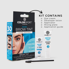 Colorsport 30 Day Brow Tint Dark Brown – Long Lasting Eyebrow Colour Kit