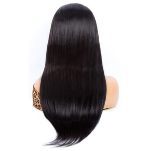 Natural Black 5X5 HD Lace Closure 100% Human hair Wig Straight Natural Black 180% Density