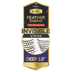 Outre Xpression Feather Crochet Invisible String packaging on a white background