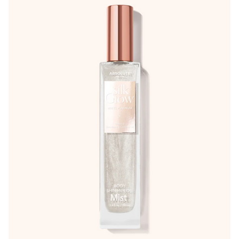 Absolute New York Silk Glow Body Shimmer Oil Mist - White Platinum 100ml