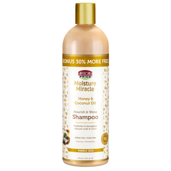 African Pride Moisture Miracle Honey & Coconut Oil Shampoo 16oz