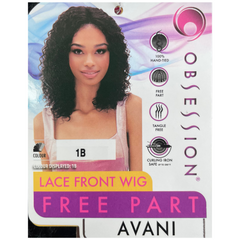 Obsession Synthetic Lace Front Free Part 100% Hand Tied Curly Hair Wig - Avani