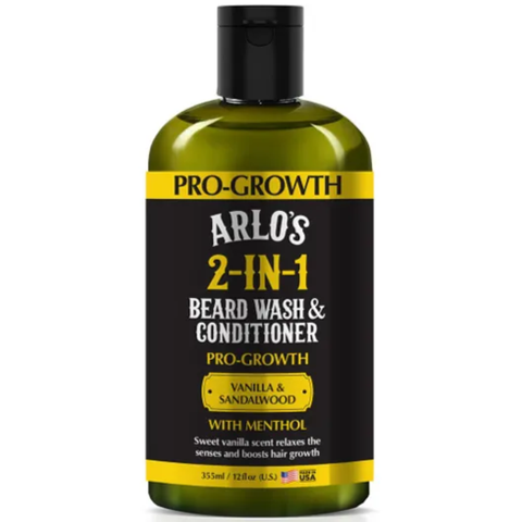 Arlo’s Pro-Growth 2-in-1 Beard Wash & Conditioner Vanilla Sandalwood 355ml
