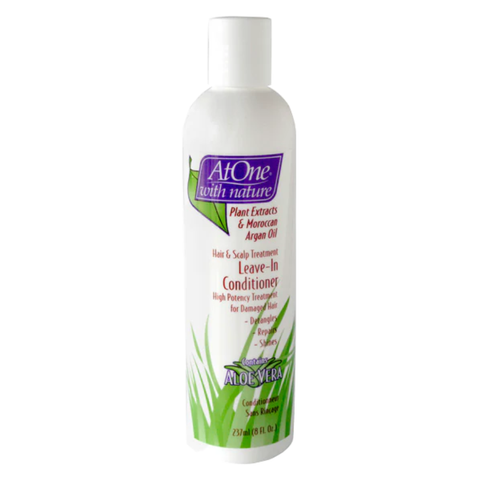 AtOne With Nature Leave-In Conditioner with Moroccan Argan Oil & Aloe Vera Hair & Scalp Treatment 237ml