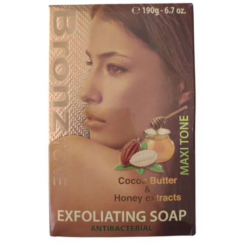Bronz Tone Maxi Tone Exfoliating Soap – Cocoa Butter & Honey Extracts 190g