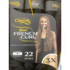 Cherish Synthetic Curly Spiral Hair Extension Braid - 3 x Spiral French Curl 22"