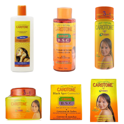 Carotone Complete Skincare Bundle – 6-Piece Brightening & Cleansing Set