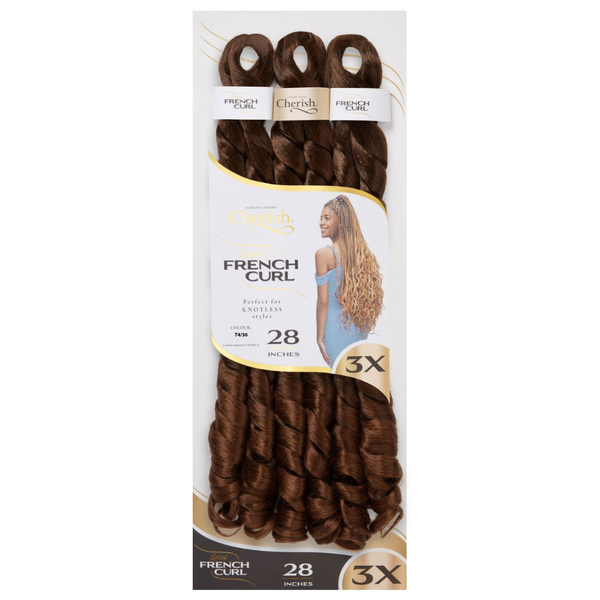 Cherish Synthetic Curly Spiral Hair Extension Braid - 3 x Spiral French Curl 28"