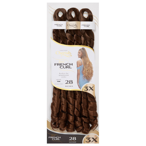 Cherish Synthetic Curly Spiral Hair Extension Braid - 3 x Spiral French Curl 28"