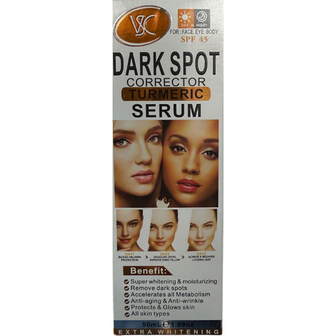 VSC Turmeric Dark Spot Corrector Serum - SPF 45 for Face, Eye & Body