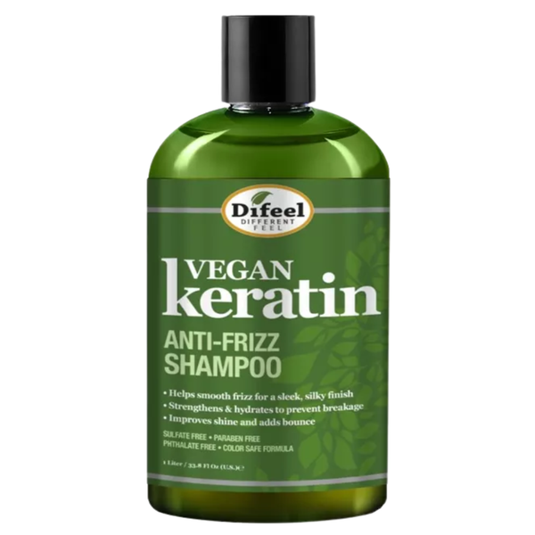 Difeel Vegan Keratin Anti-Frizz Shampoo 12oz