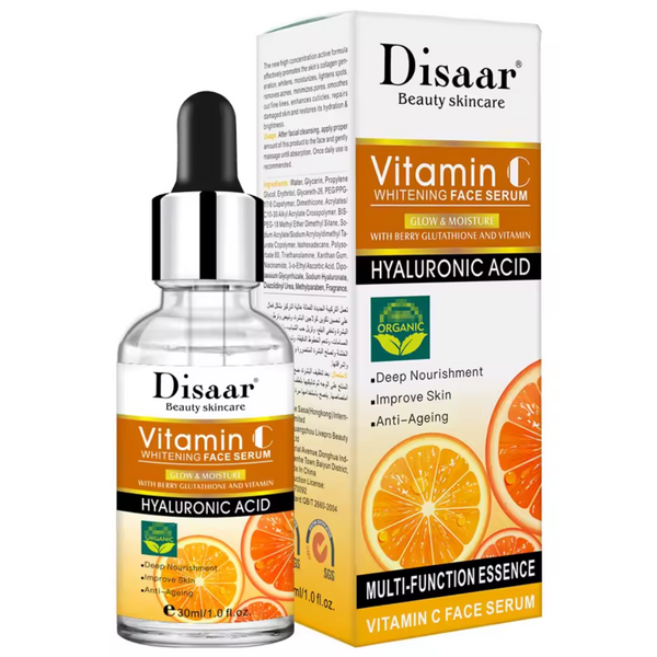 Disaar Vitamin C Whitening and Moisturizing Face Serum with Hyaluronic Acid 30ml