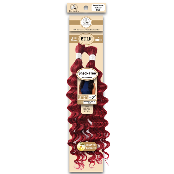 Dressmaker Brazilian Deep Wave Bulk Hair 20" – Virgin Human Hair for Boho Braids