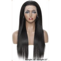 Ei 100% Brazilian Human Hair 13x4 Swiss Lace Frontal Wig Straight 22" Natural Colour