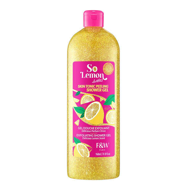Fair & White So Lemon Exfoliating Shower Gel Skin Tonic Peeling Body Wash 940ml