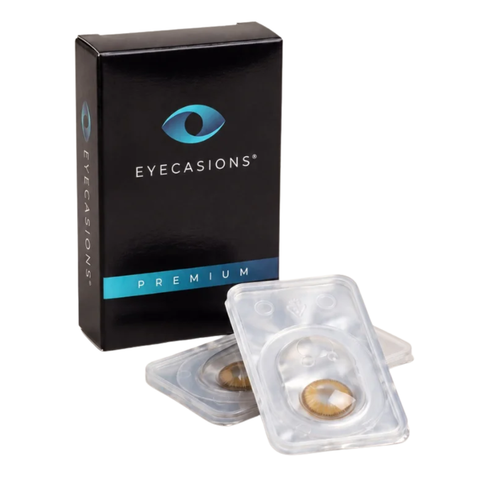 Eyecasions 30 Day Contact Lenses with Free Solution & Lens Case - Honey