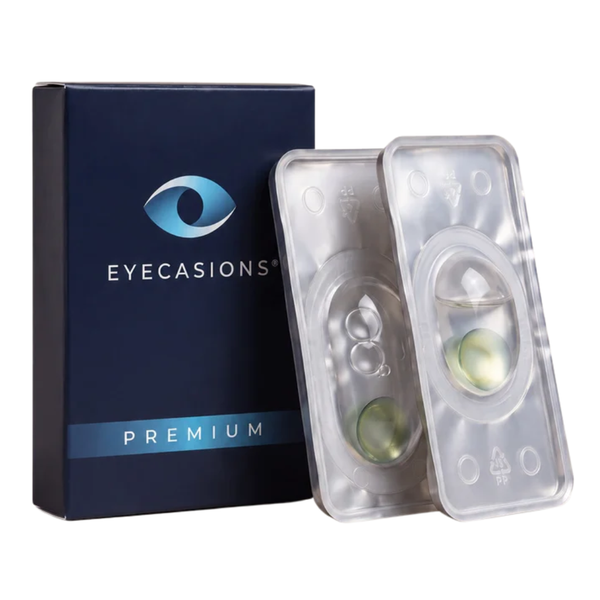 Eyecasions 30 Day Contact Lenses with Free Solution & Lens Case – Jade Green
