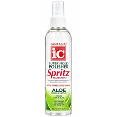 Fantasia IC Hair Polisher Super Hold Spritz Hairspray Aloe 10oz
