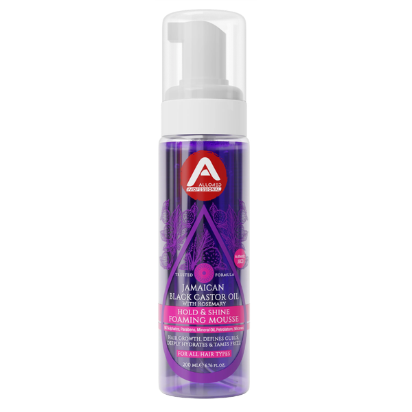 Allored Professional Jamaican Black Castor Oil with Rosemary Hold & Shine Foaming Mousse 200ml