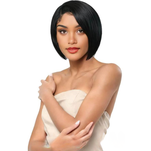 Kuknus 100% Brazilian Human Hair L Part Lace Wig Natural – Diana - Natural Color